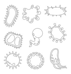 Bacteria And Virus Coloring Page Microorganisms