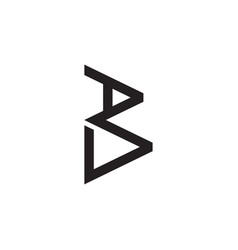 Letter Ab Simple Triangle Geometric Line Logo