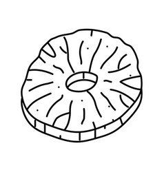 Pineapple Dried Fruit Line Icon