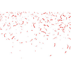 Red Confetti Falling Paper Ribbons Isolated On