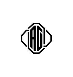 Ad Logo Modern Vintage Monogram Style