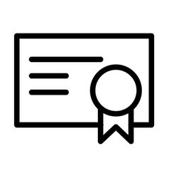 Certificate Thick Line Icon