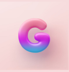 3d Colorful Gradient Letter G On A Light