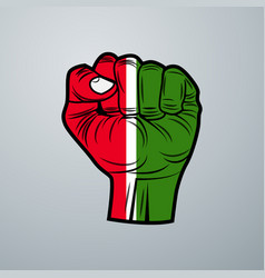 Tatarstan Flag With Hand Design