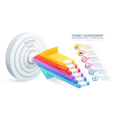 Target Achievement Staircase Infographic Steps