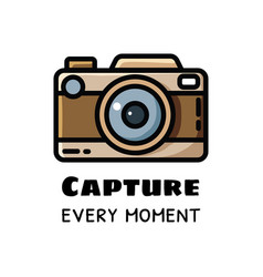 Capture Every Moment Photo Camera Logo Vintage