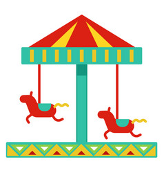 Carousel Icon Horse Riding Attraction Amusement