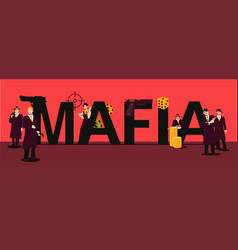 Mafia Text Horizontal Banner