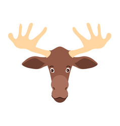 Moose Elk Head Antler Flat Sticker