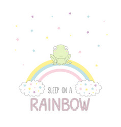 Sleep On A Rainbow With Frog