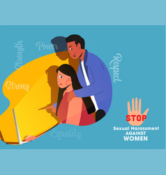 Stop Sexual Harassment Against Women Concept