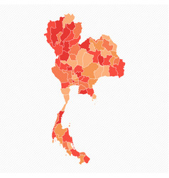 Colorful Thailand Divided Map