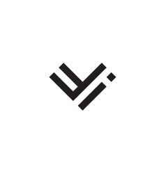 Letter Yi Heart Square Geometric Symbol Simple