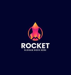 Logo Rocket Gradient Colorful Style