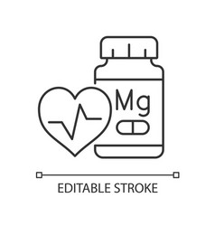 Magnesium Supplements Linear Icon