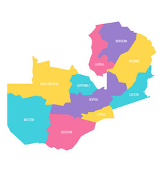 Zambia Political Map Of Administrative Divisions