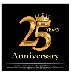 25 Years Anniversary Gold Icon