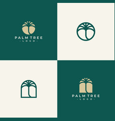 Abstract Palm Logo Set