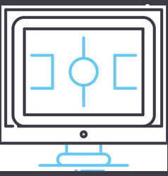 Football Pitch Line Icon Outline Symbol