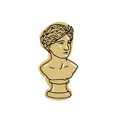 Gold Romantic Ancient Statue Of Roman Goddess