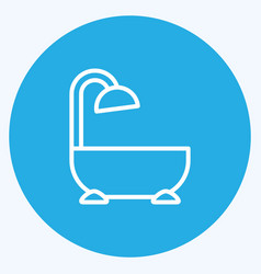 Icon Bathroom Suitable For Education Symbol Blue