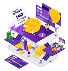 Online Payment Isometric Icons