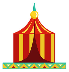 Striped Tent Icon Show Circus Funfair Symbol