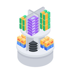 Basic Rgbsupermarket Shelves Isometric Icon