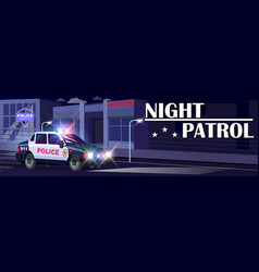 Night Police Patrol Background