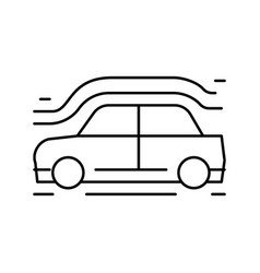 Car Aerodynamics Test Line Icon