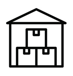 Warehouse Thick Line Icon