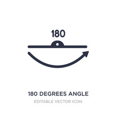 180 Degrees Angle Icon On White Background Simple