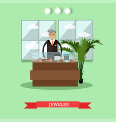 Jeweler Concept In Flat Style