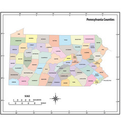 Pennsylvania State Outline Administrative Map