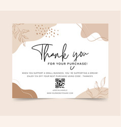 Business Thank You Card Boho Design