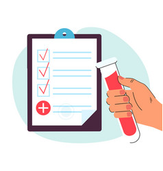 Medical Lab Blood Test From Sample Tube In Human