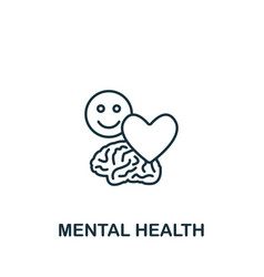 Mental Health Icon Line Simple Quarantine Icon