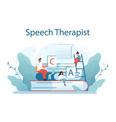 Speech Therapist Concept Didactic Correction