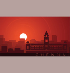 Chennai Low Sun Skyline Scene