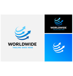 Globe Arrows World Wide Global Business Logo