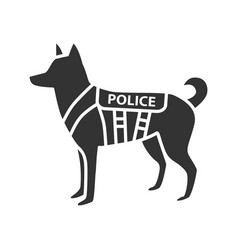 K9 Police Dog Glyph Icon