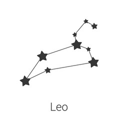 Leo Sign Constellation Isolated Icon