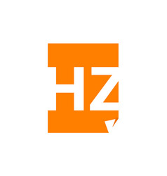 Letter hz solution modern Royalty Free Vector Image