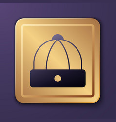 Purple Chinese Hat Icon Isolated