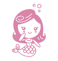 Sitting Mermaid Girl Design