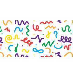 90s Style Kid Squiggles Muster Pattern Fun Color