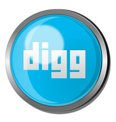 Digg Round Metal Button