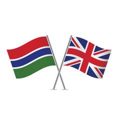 Gambia And Britain Crossed Flags