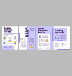 Overcome Information Overwhelm Purple Brochure