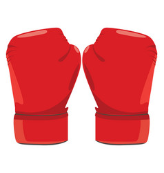 Red Boxing Gloves On A White Background